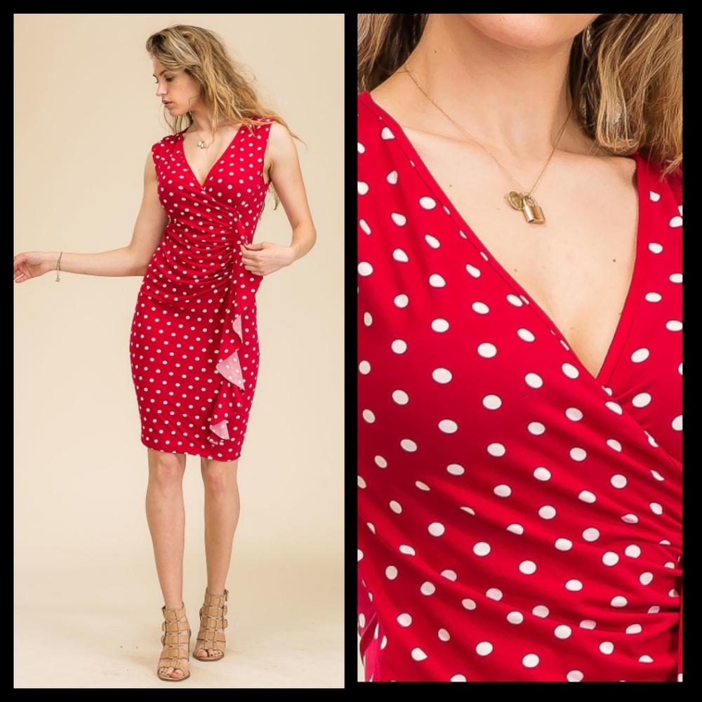 Red and White Dress